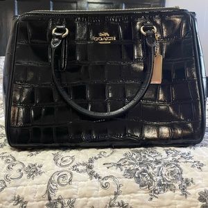 Coach croc look handbag.